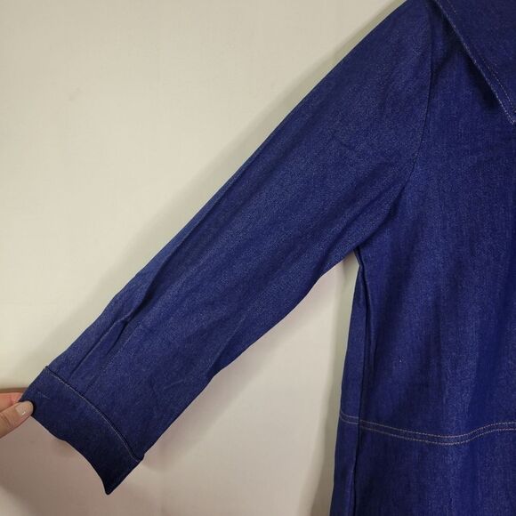 Vintage Heavyweight Deep Blue Denim Dress - Picture 10 of 16